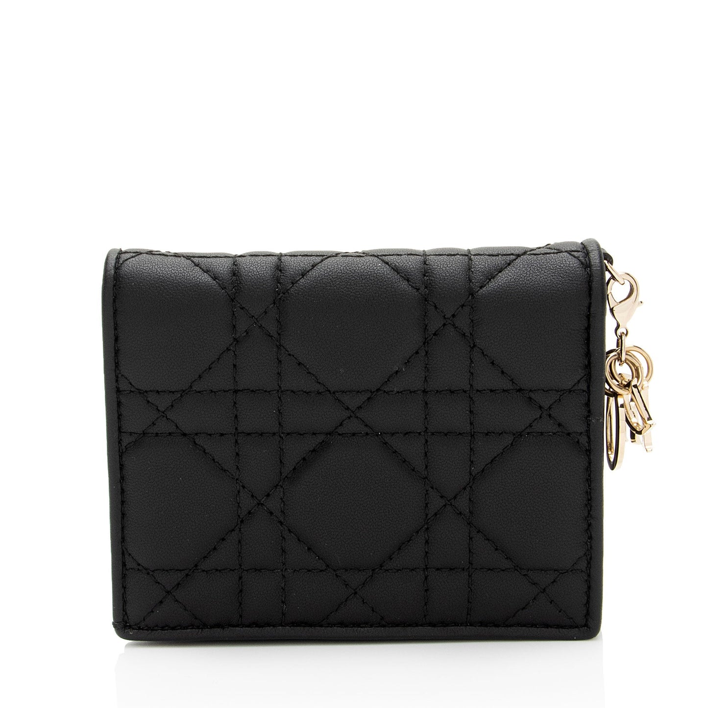 Dior Lambskin Lady Dior Lotus Wallet (SHF-UjrgWJ)