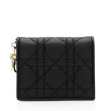 Dior Lambskin Lady Dior Lotus Wallet (SHF-UjrgWJ)