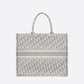 DYOR LARGE BOOK TOTE GRAY DYOR OBLIQUE EMBROIDERY