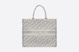 DYOR LARGE BOOK TOTE GRAY DYOR OBLIQUE EMBROIDERY