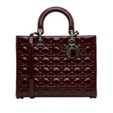Dior Large Cannage Patent Lady Dior (SHG-P4TbsK)