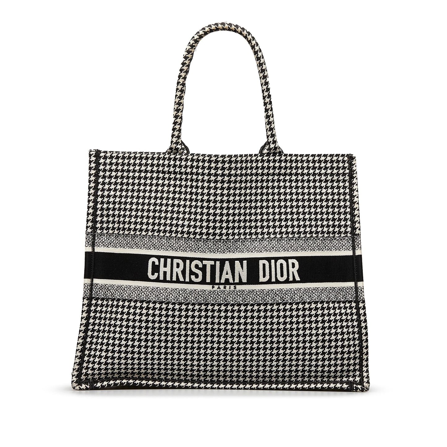 Dior Large Houndstooth Book Tote