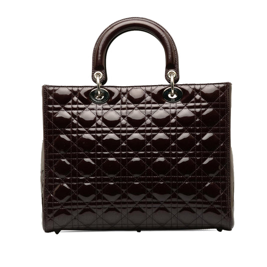 Dior Large Patent Cannage Lady Dior (SHG-LkCHAo)