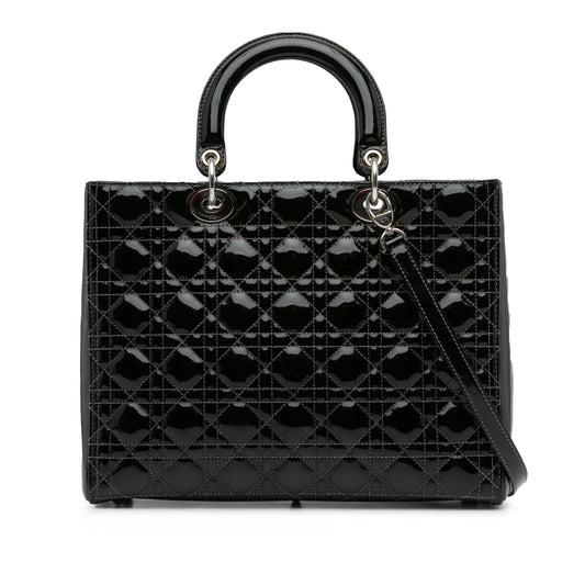 Dior Large Patent Cannage Lady Dior (SHG-bYroL1)