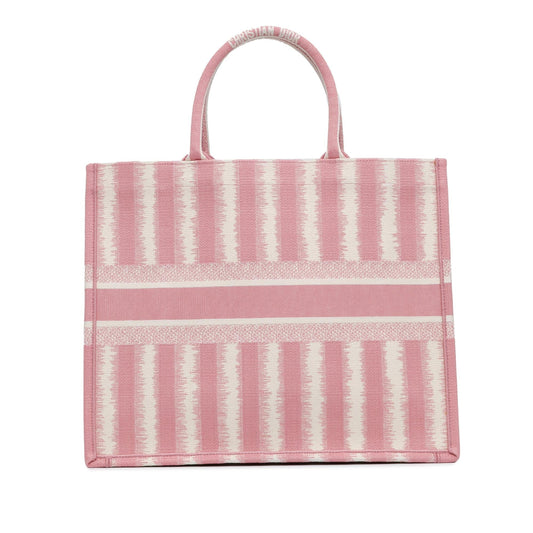 Dior Large Striped Book Tote (SHG-MhBhgW)