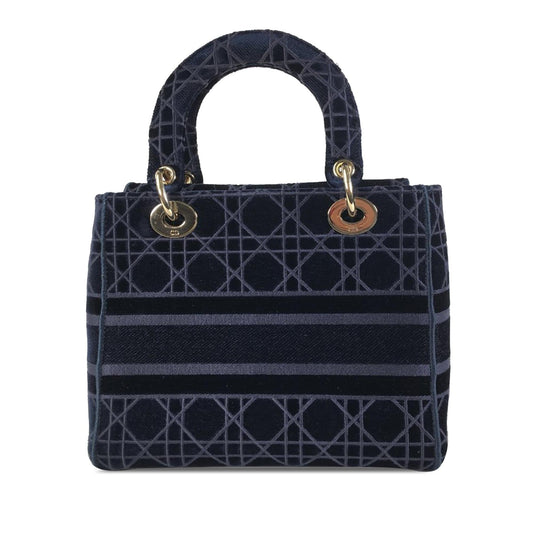 Dior Medium Cannage Velvet Lady D-Lite (SHG-2WUGyr)