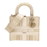 Dior Medium Canvas Striped Lady D-Lite (SHG-u2rP87)