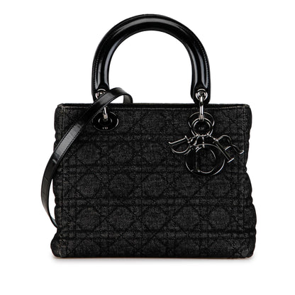 Dior Medium Denim Cannage Lady Dior (SHG-1ANWVA)