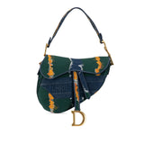 Dior Medium Embroidered Canvas Saddle Bag (SHG-igov5B)