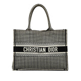 Dior Medium Houndstooth Embroidered Book Tote (SHG-AoRUVr)