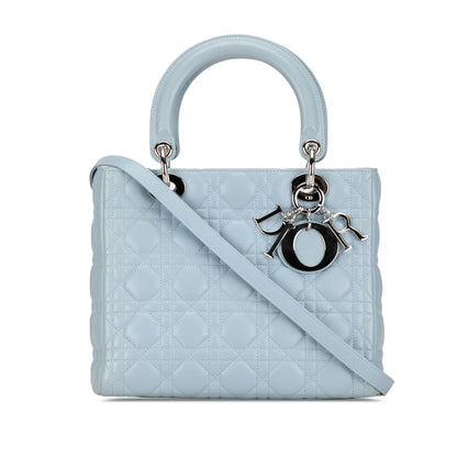 Dior Medium Lambskin Cannage Lady Dior (SHG-RhyooW)