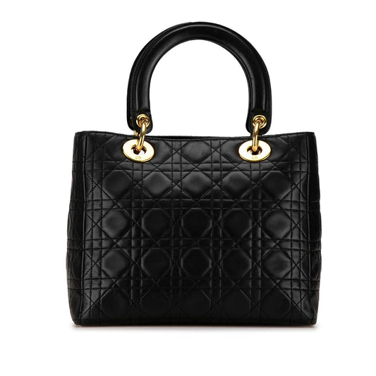 Dior Medium Lambskin Cannage Lady Dior (SHG-7yVsfc)