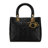 Dior Medium Lambskin Cannage Lady Dior (SHG-7yVsfc)