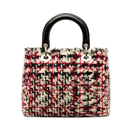 Dior Medium Tweed Cannage Lady Dior (SHG-5klf6u)