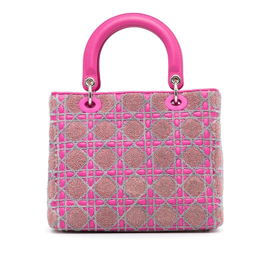 Dior Medium Tweed Cannage Lady Dior (SHG-zlf2rU)