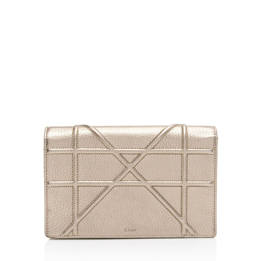 Dior Metallic Calfskin Diorama Wallet on Chain (SHF-fyOwgL)