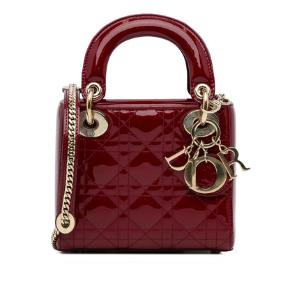 Dior Mini Cannage Patent Lady Dior (SHG-NpIWuW)