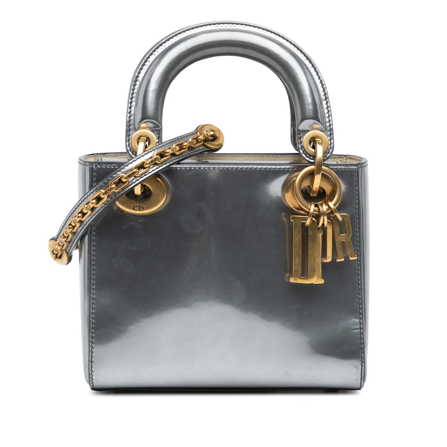 Dior Mini Metallic Glazed Calfskin Lady Dior