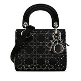 Dior Mini Satin Cannage Crystal Embellished Lady Dior (SHG-W5Fy2M)