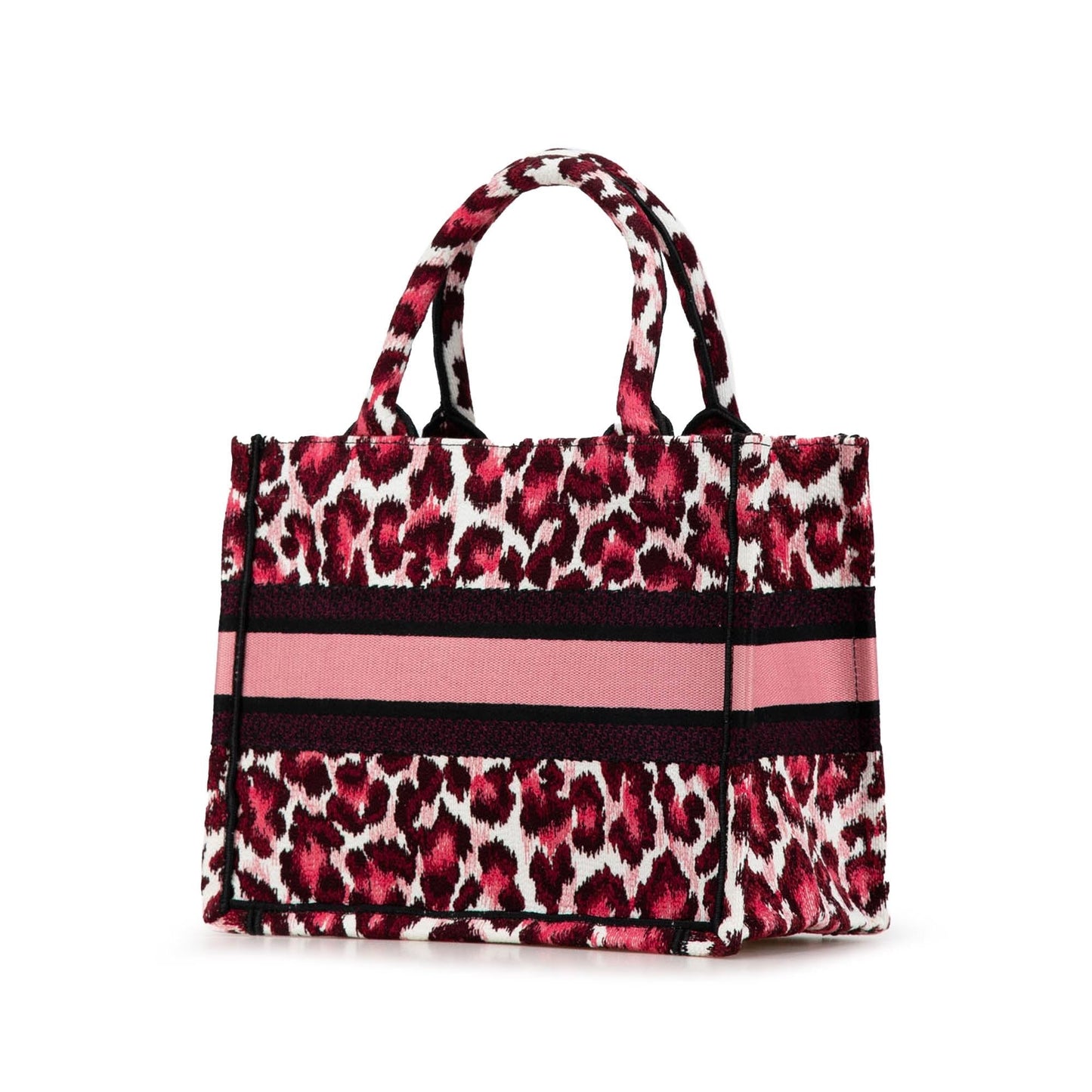 Dior Mizza Small Embroidered Canvas Leopard Book Tote