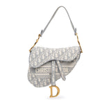 Dior Oblique Embroidered Canvas Saddle Bag