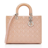 Dior Patent Leather Lady Dior Large Tote (SHF-22412)