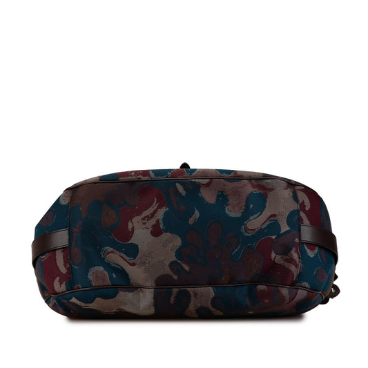 Dior Peter Doig Canvas Camouflage Soft Saddle Bag (SHG-Cn70Uz)