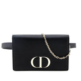 Dior Black Grained Calfskin 2-in-1 30 Montaigne Pouch