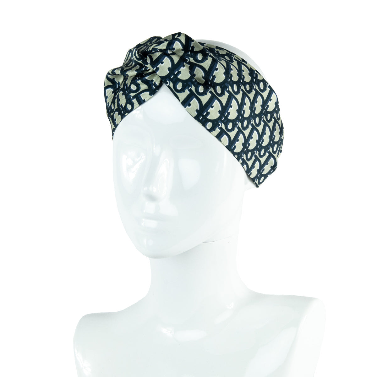 Dior Blue Oblique Silk Headband