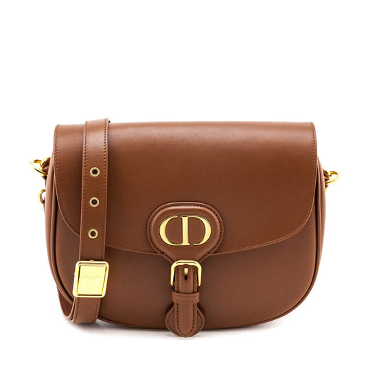 Dior Camel Box Calfskin Medium Bobby Flap Bag