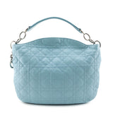 Dior Light Blue Lambskin Cannage Medium Dior Soft Hobo