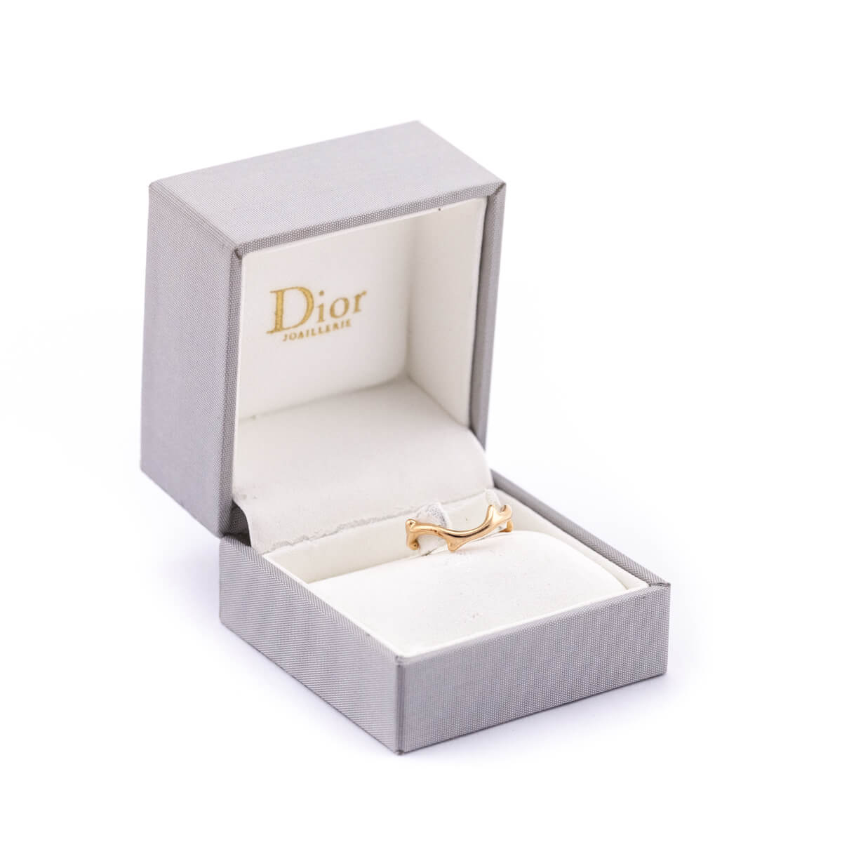 Dior 18K Rose Gold Bois de Rose Ring Size 4.5