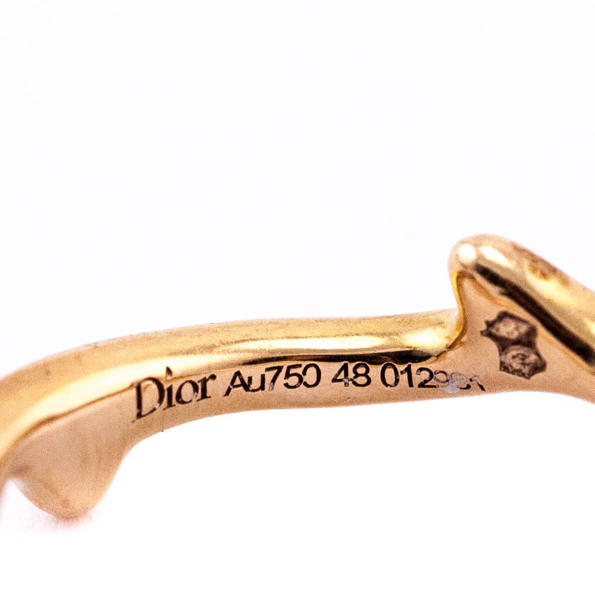 Dior 18K Rose Gold Bois de Rose Ring Size 4.5