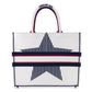 Dior White Canvas Embroidered Large Dioralps Book Tote