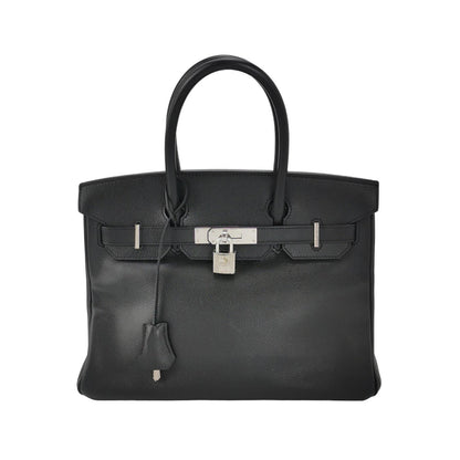 Hermes Birkin 30 Black Epsom Leather Palladium Hardware 2012