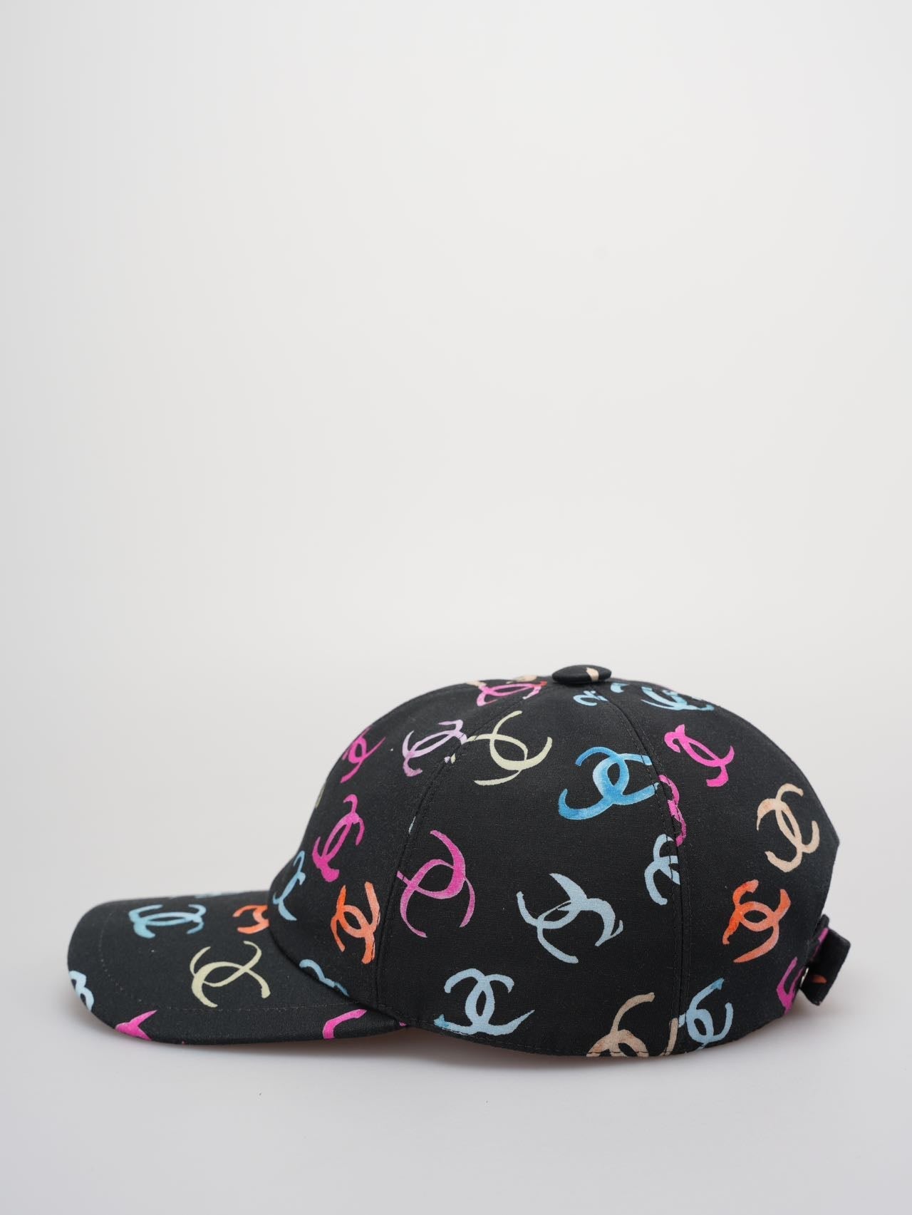 Chanel Black Hat with multicolor CC Logos from the latest 24S collection