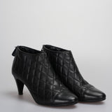 Chanel Black Leather Boots with CC Logo 34
