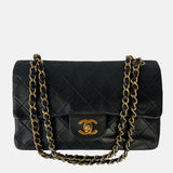 Chanel Classic Flap   Black Lambskin Leather with 24k Gold Hardware, 1989-1991