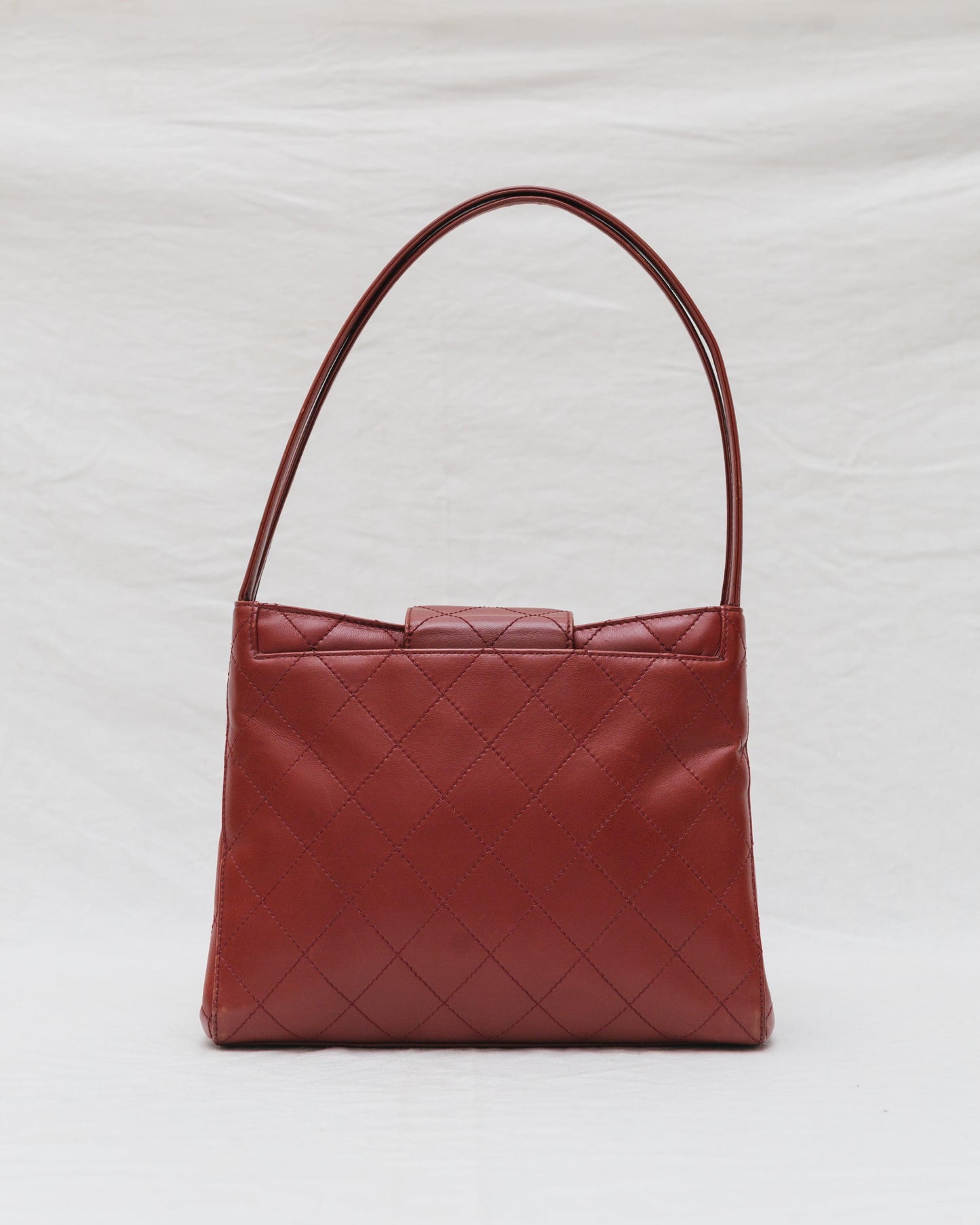 Chanel Around 2000 Made   Caviar Skin Torn Lock Shoulder Bag