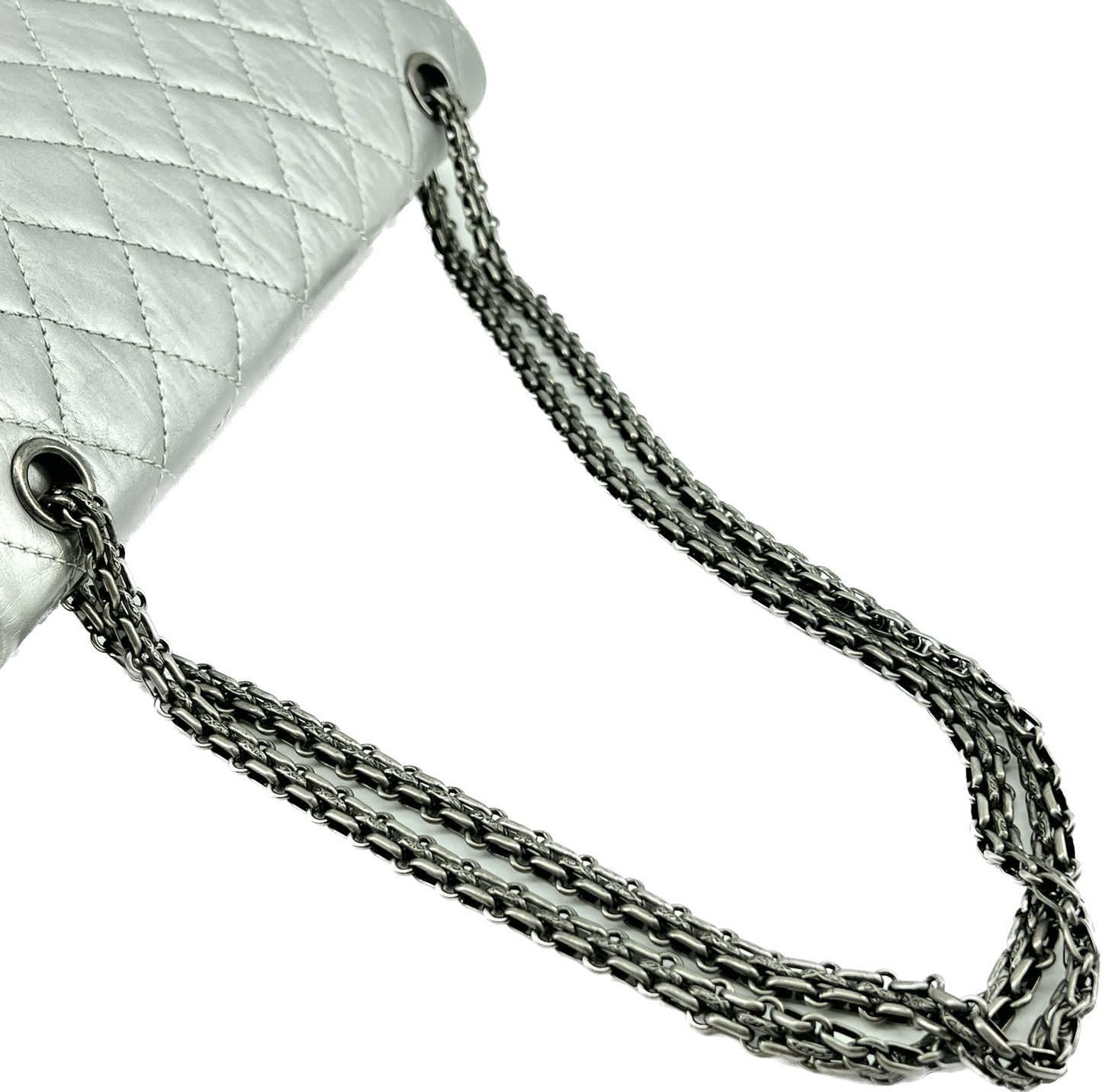 Chanel 2.55 Flap Bag Silver
