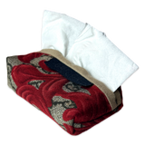 GG Logo Arabesque Red   Scarf Travel Tissue Pouch