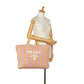 Pink Prada Large Raffia Logo Tote