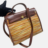 Hermes Herbag 31 Brown Vibrato Leather Gold-tone Hardware