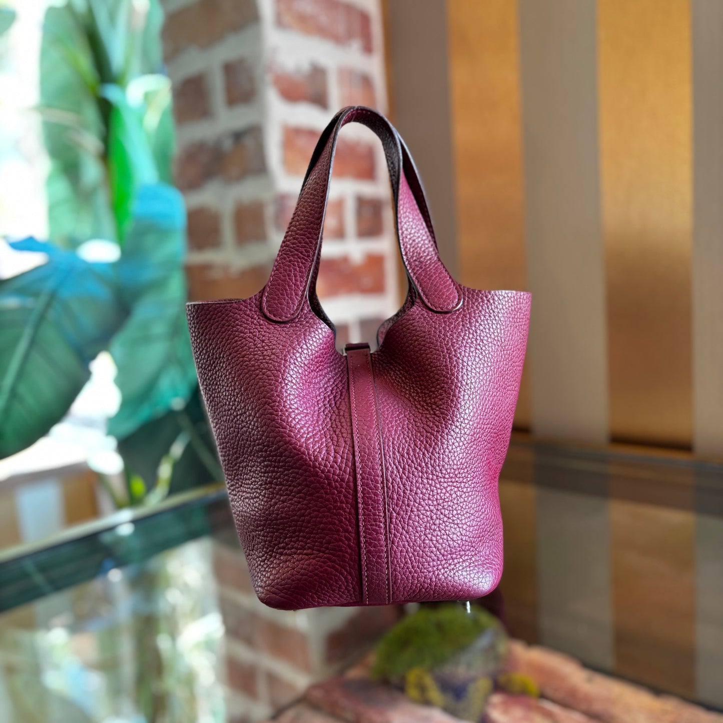 HRMS Picotin Lock PM Taurillon Clemence Tote