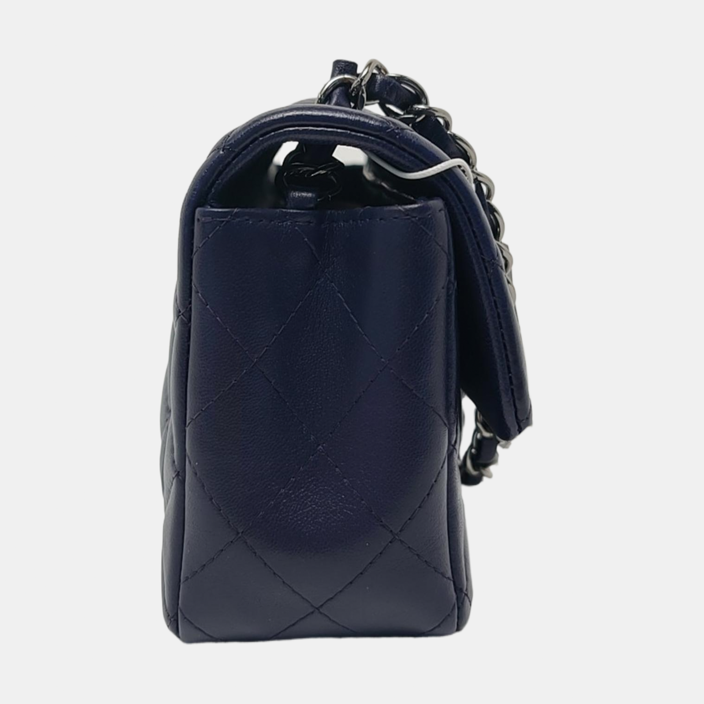 Chanel Classic Flap Rectangular Mini Purple Lambskin Silver Hardware