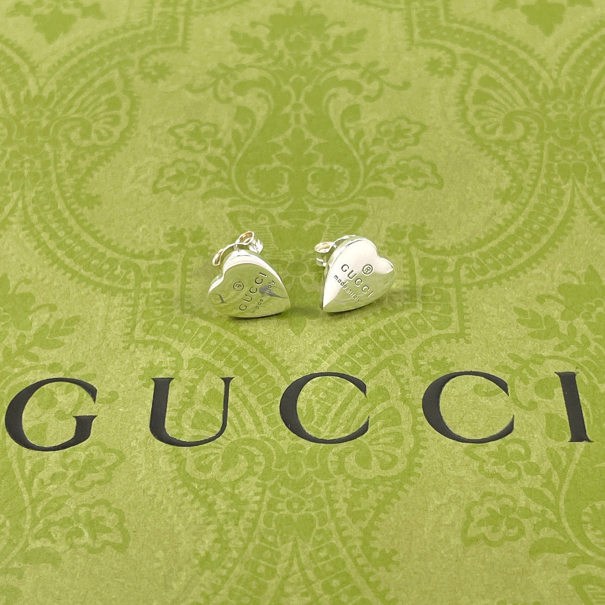 Gucci  Heart Shape Silver Earrings