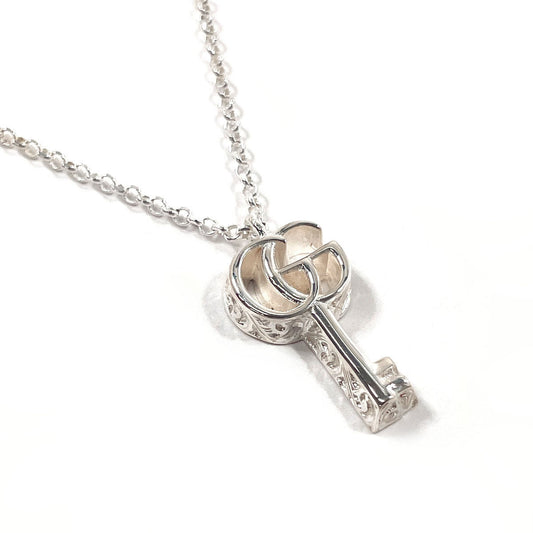 Gucci Double G Key Pendant 925 Silver Necklace