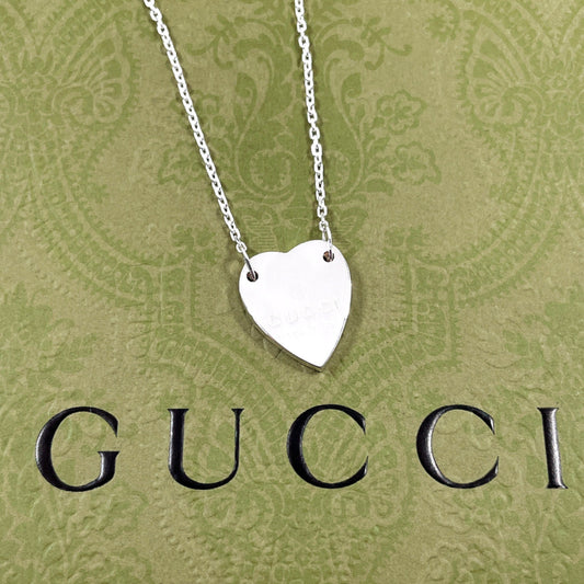 Gucci  Heart Silver Necklace