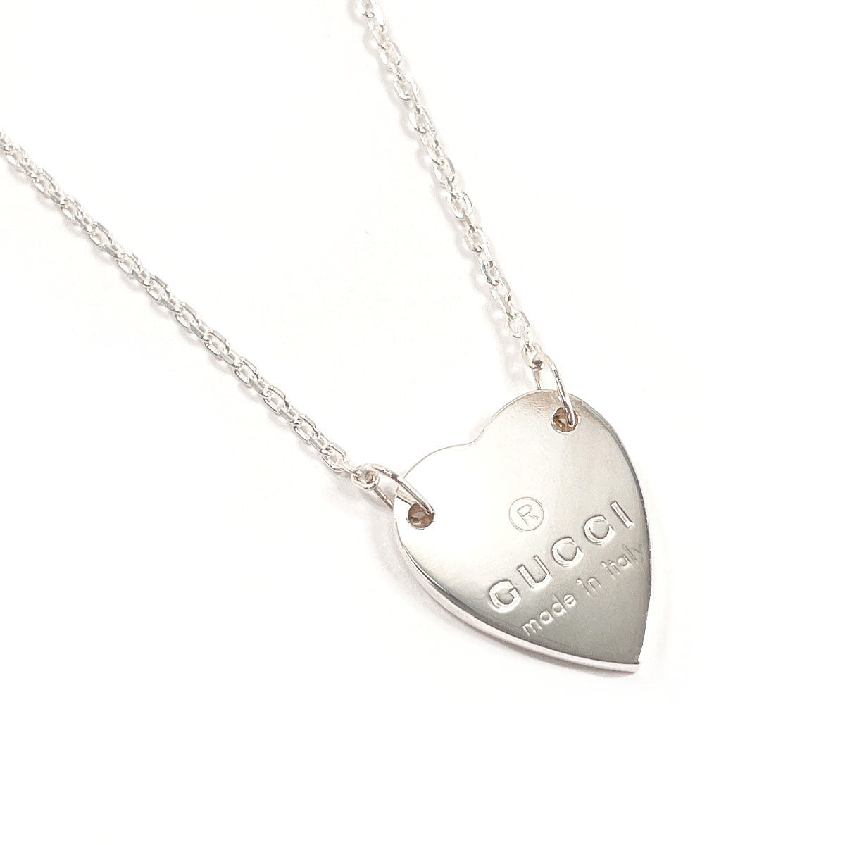 Gucci  Heart Silver Necklace