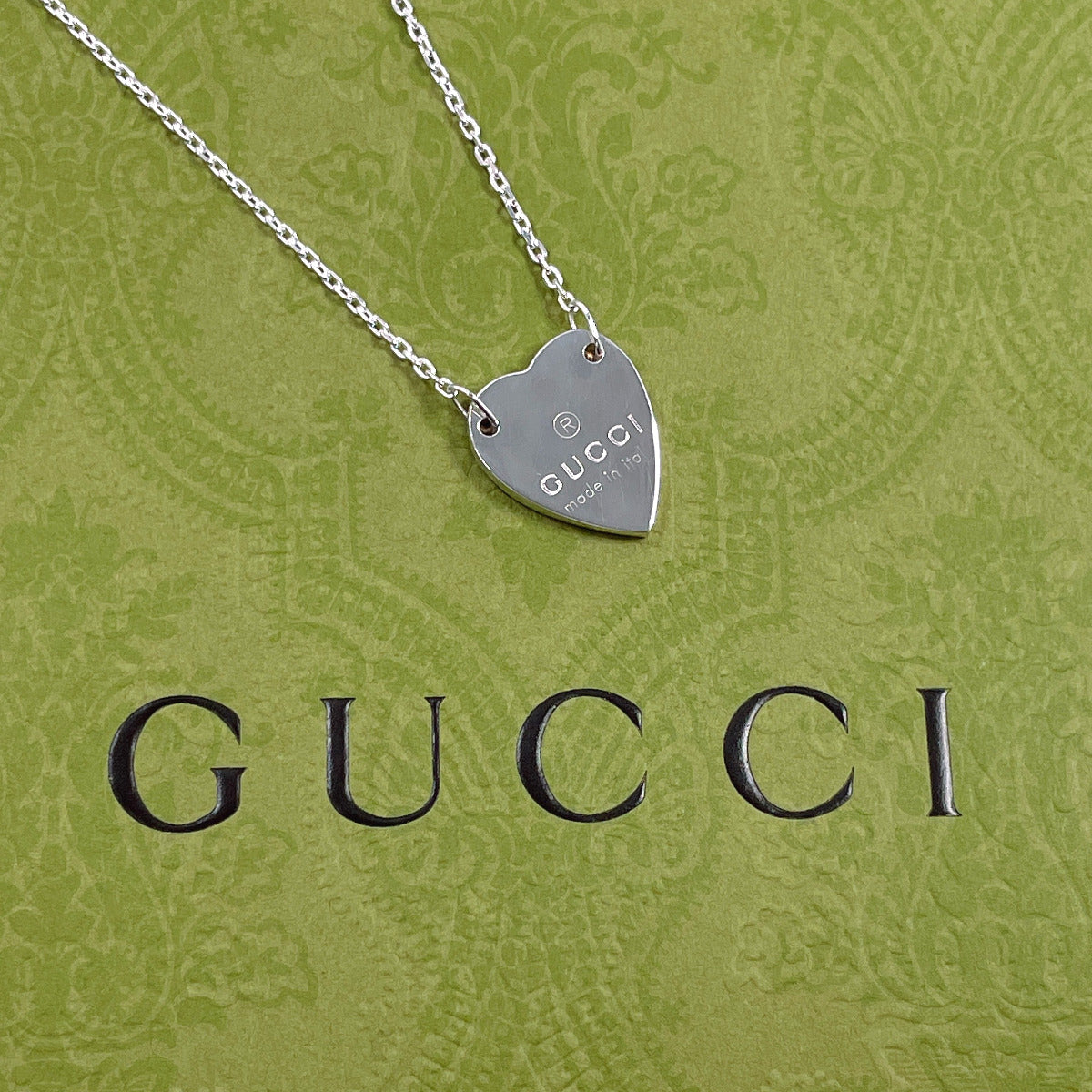 Gucci  Heart Silver Necklace